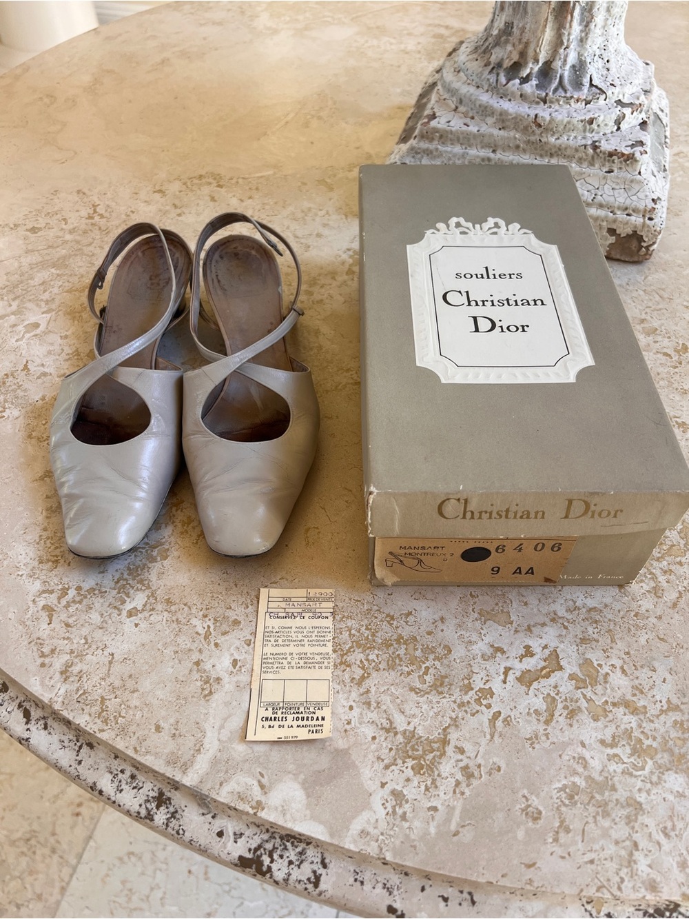 Vintage Christian Dior “Mansart” Slingback Pumps